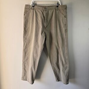 Wrangler Carpenter Jeans Beige Tan Mens 42 x 30 Classic Fit Utility Workwear